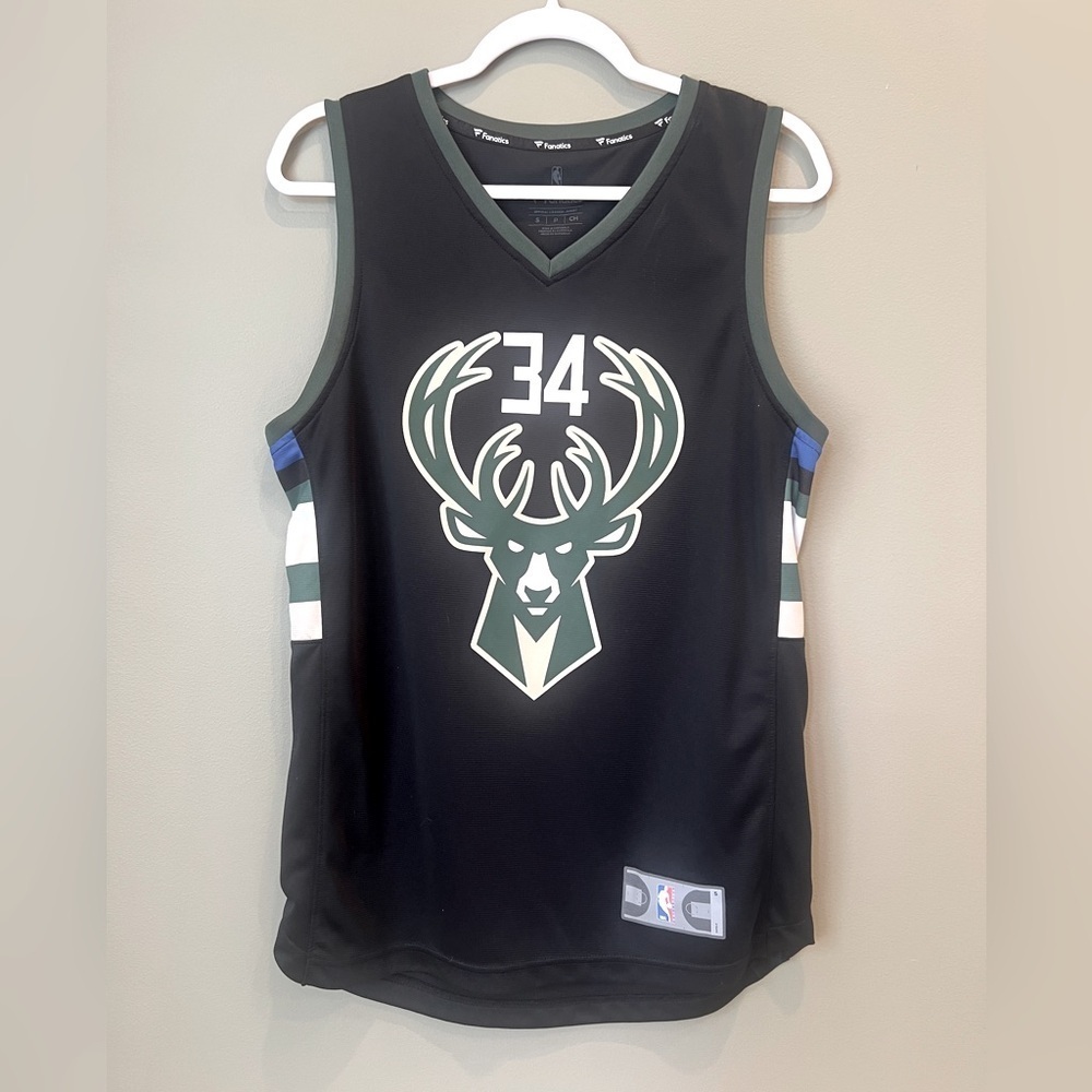 Milwaukee Bucks Yanis Antetokounmpo black basketball jersey men’s S Fanatics - Picture 4 of 12